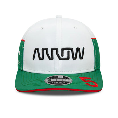 This is a McLaren Racing Arrow Indycar Patricio O'Ward White 9FIFTY Original Fit Snapback Cap 3