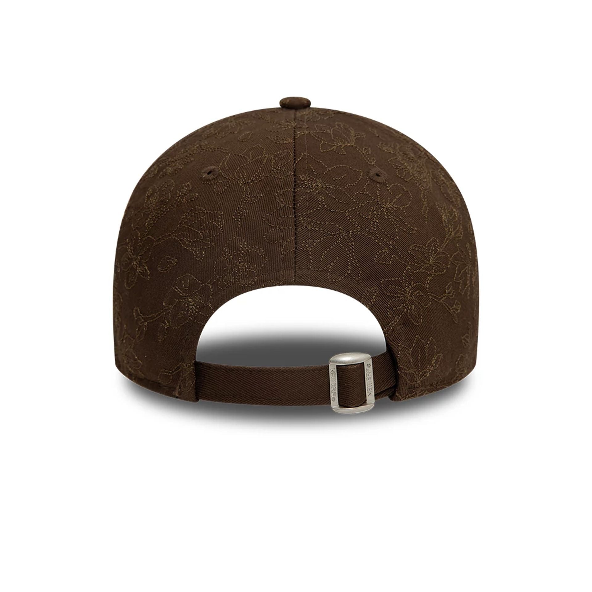 This is a New Era Cherry Blossom Love Dark Brown 9FORTY Adjustable Cap 3