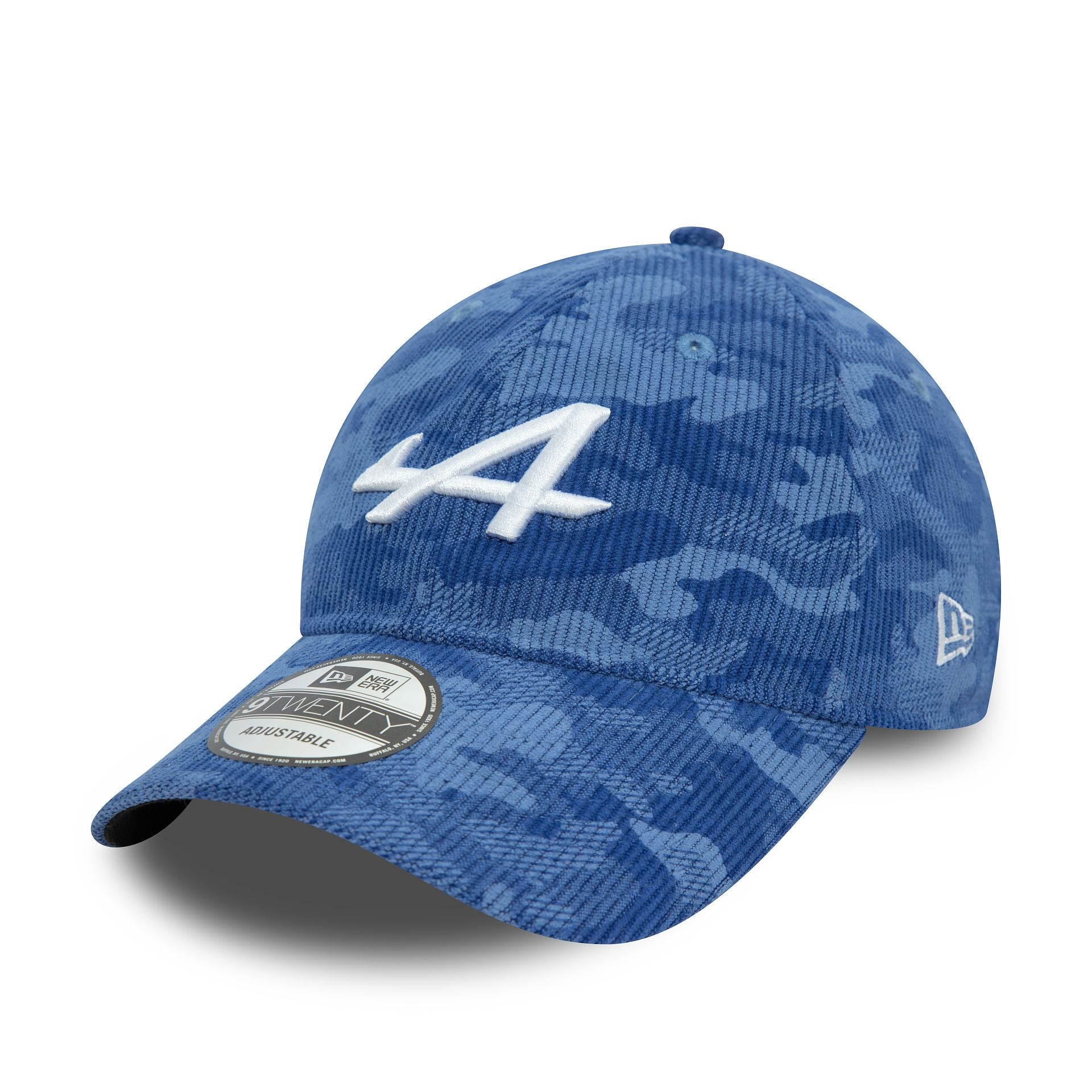 This is a Alpine Racing Camo Cord Blue 9TWENTY Adjustable Cap 1