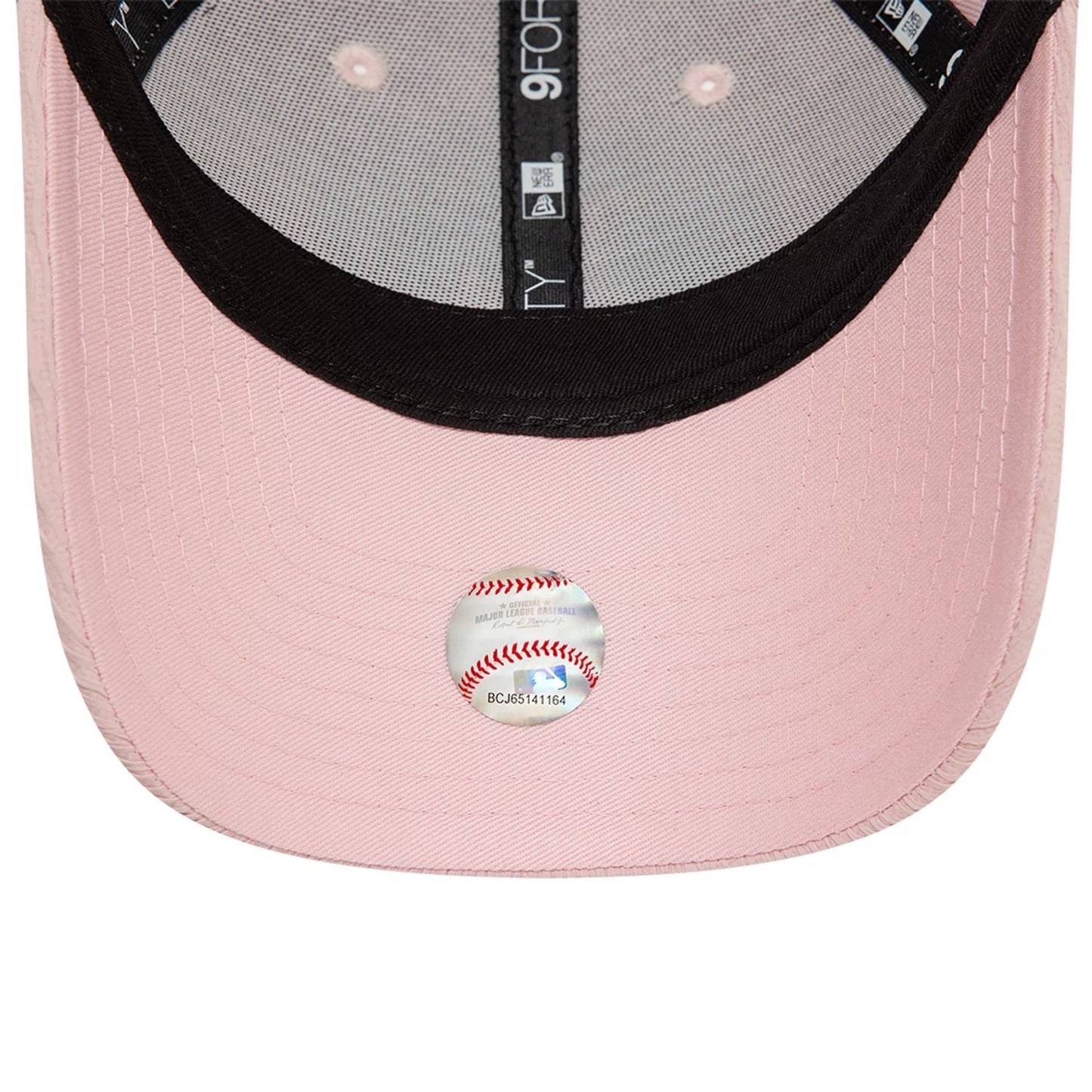 This is a LA Dodgers Womens Ruching Pastel Pink 9FORTY Adjustable Cap 5