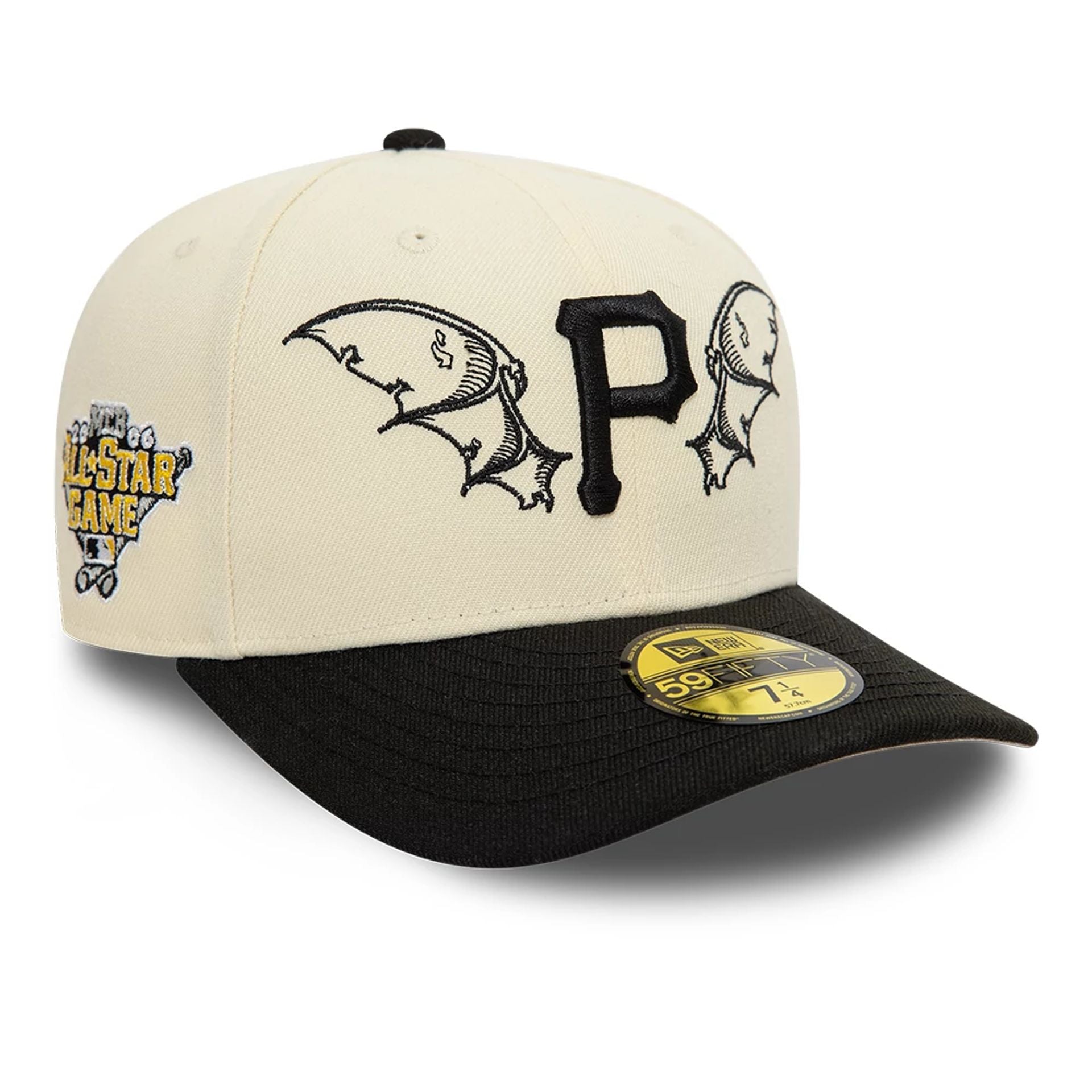 This is a Pittsburgh Pirates Team Wings Light Beige 59FIFTY Fitted Cap 1