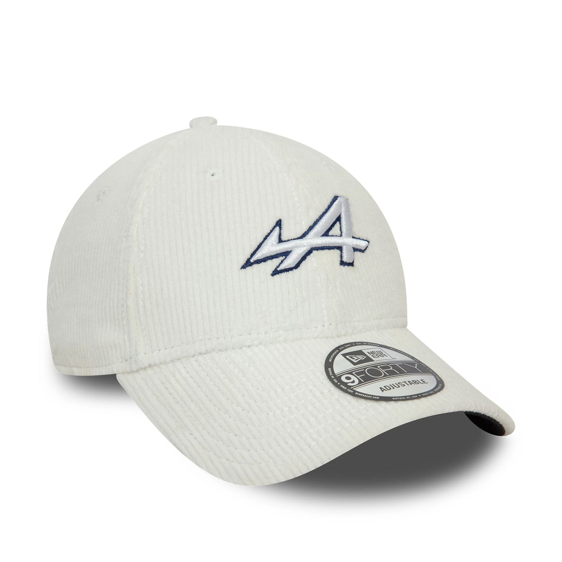 This is a Alpine Racing A290 Beta Cord White 9FORTY Adjustable Cap 4