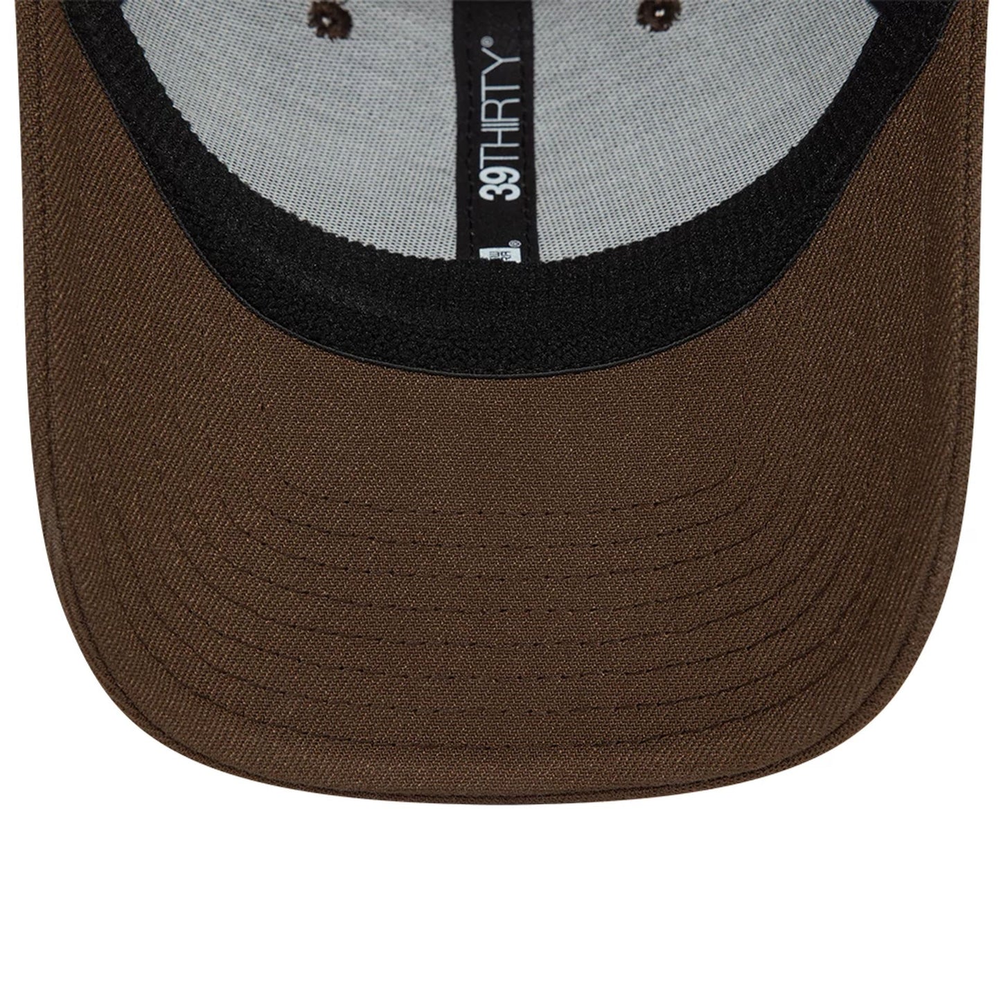 This is a New Era Flagged Essential Dark Brown 39THIRTY Stretch Fit Cap 5