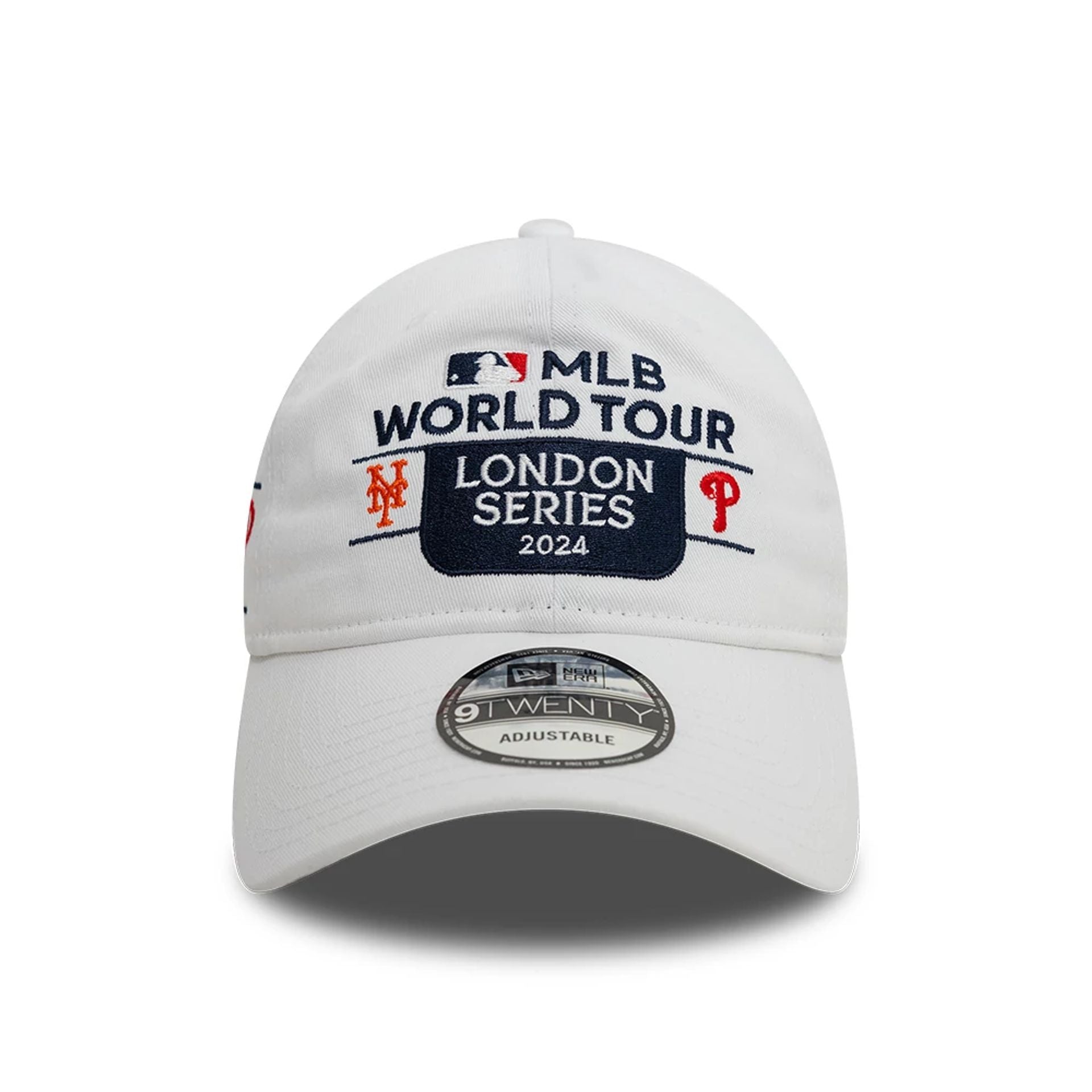 This is a Dueling MLB London Series 2024 White 9TWENTY Adjustable Cap 2