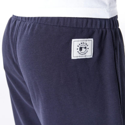 The Male model is wearing New York Yankees MLB Lifestyle Navy Shorts  6