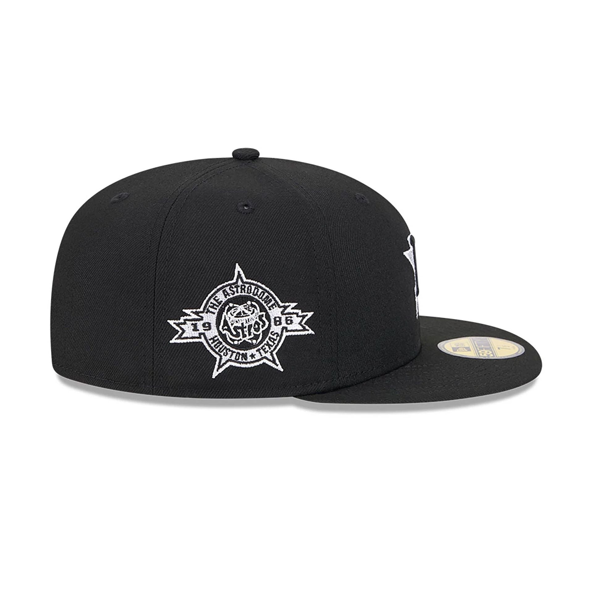 This is a Houston Astros MLB Hi Vis Doodles Black 59FIFTY Fitted Cap 6