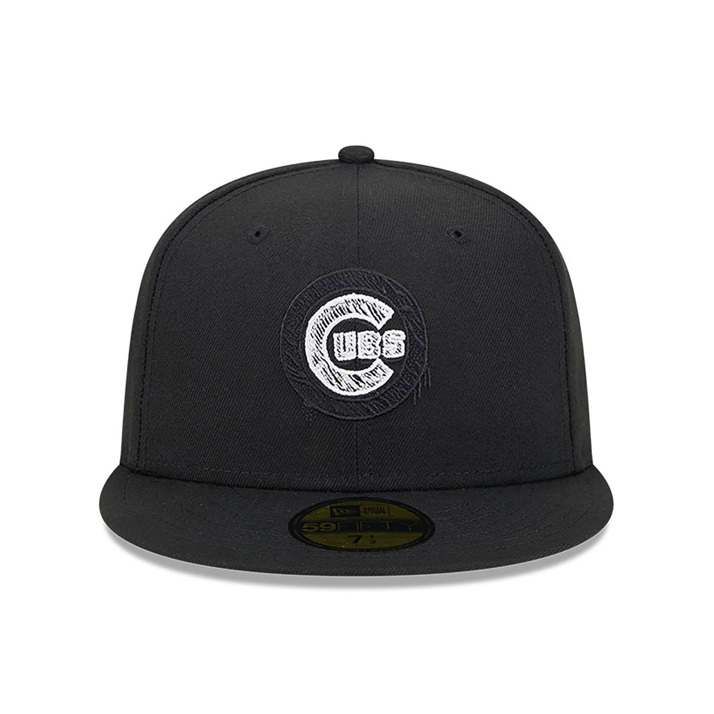 This is a Chicago Cubs MLB Hi Vis Doodles Black 59FIFTY Fitted Cap 3