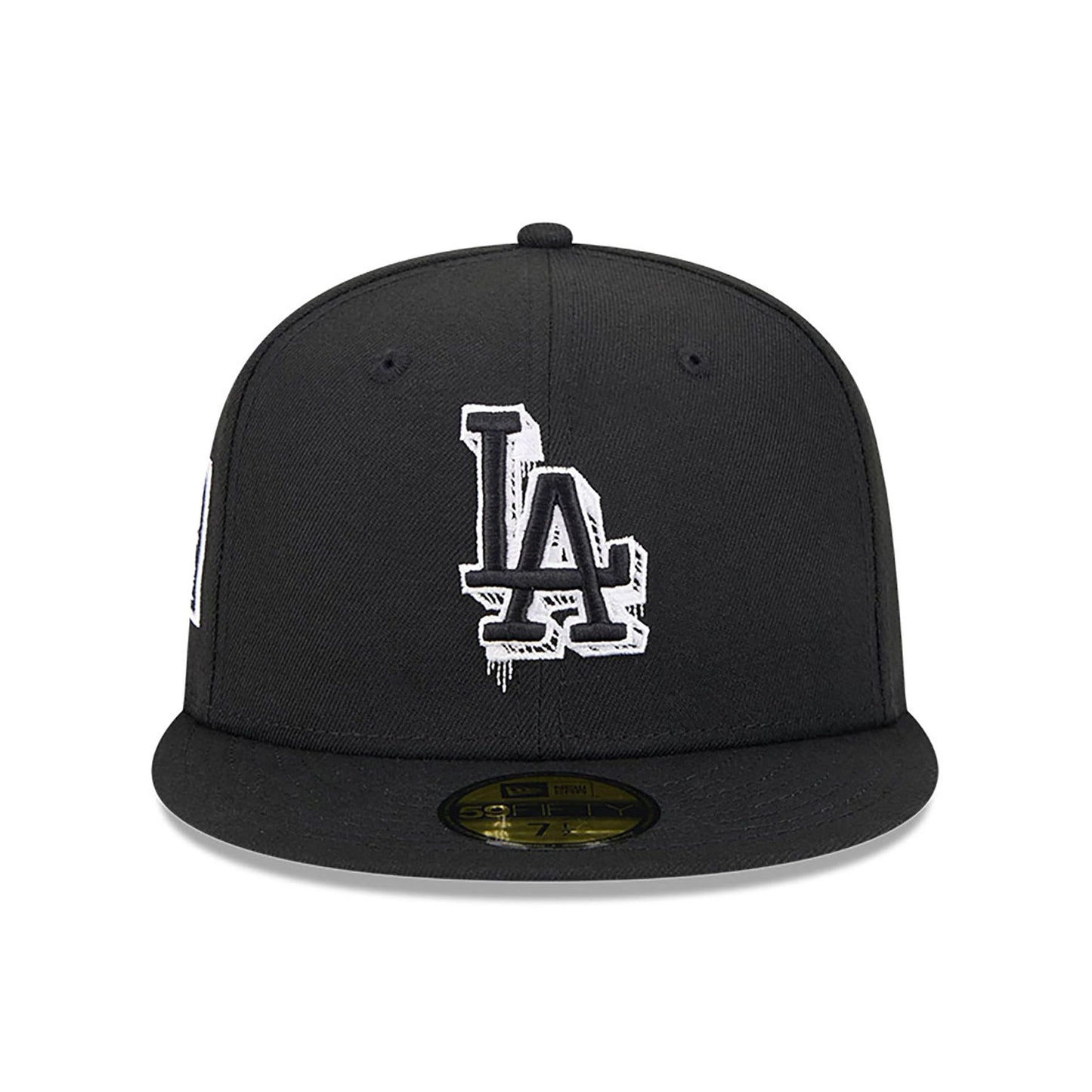 This is a LA Dodgers MLB Hi Vis Doodles Black 59FIFTY Fitted Cap 3