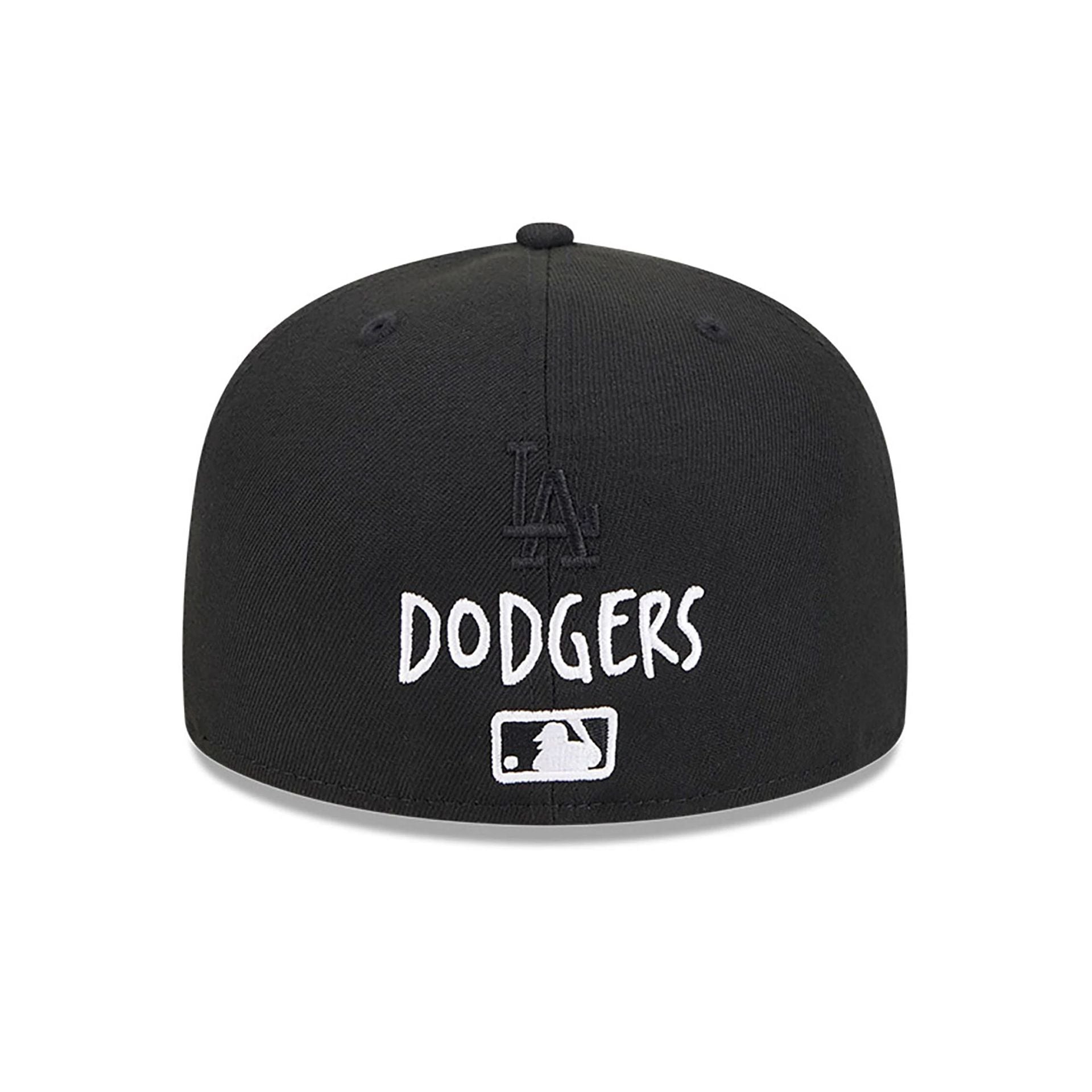 This is a LA Dodgers MLB Hi Vis Doodles Black 59FIFTY Fitted Cap 5