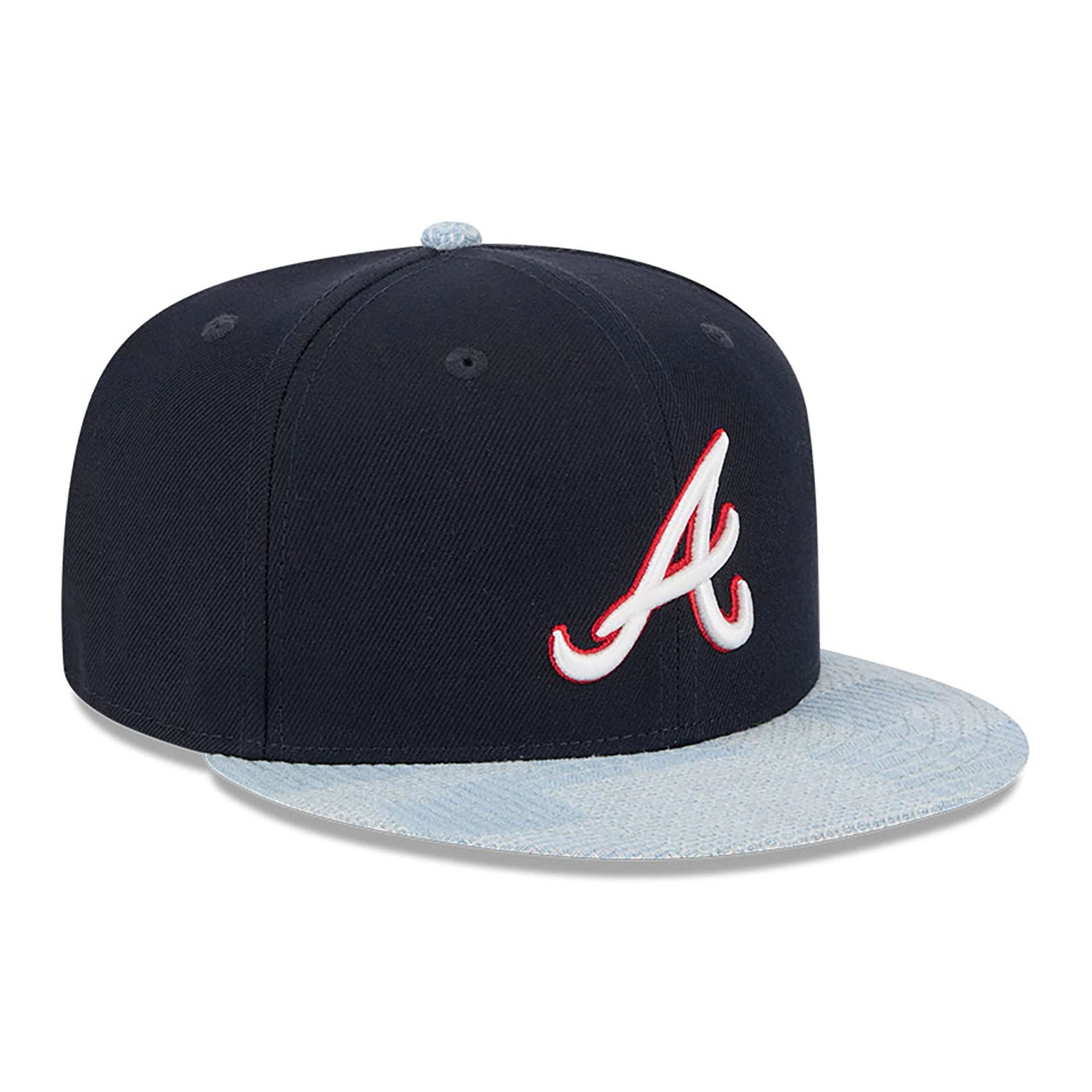 This is a Atlanta Braves Patch Denim Navy 59FIFTY Fitted Cap 3