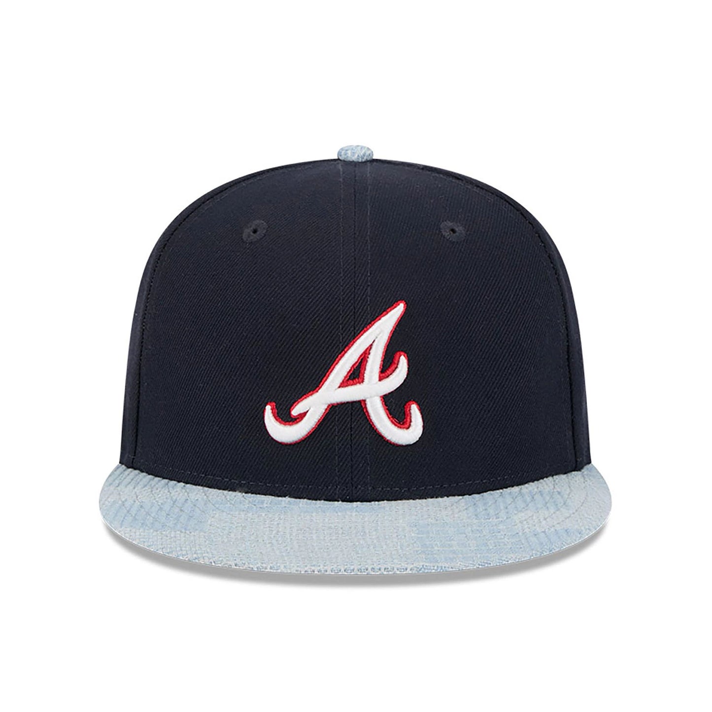 This is a Atlanta Braves Patch Denim Navy 59FIFTY Fitted Cap 4