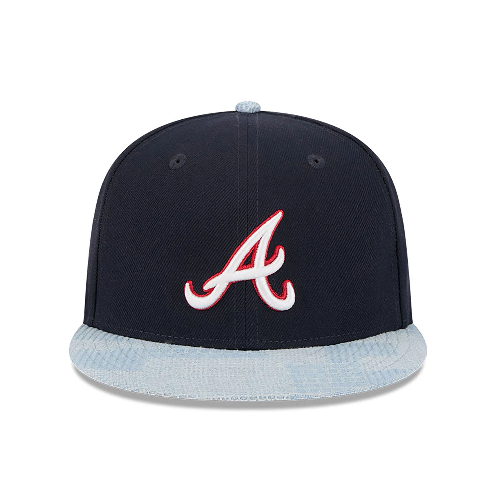 This is a Atlanta Braves Patch Denim Navy 59FIFTY Fitted Cap 4