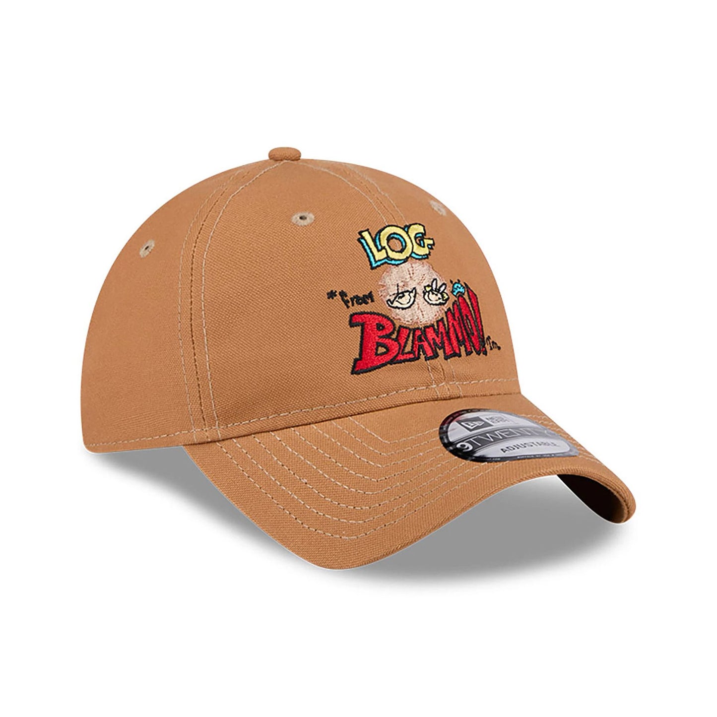 This is a Ren And Stimpy Log From Blammo Beige 9TWENTY Adjustable Cap 3