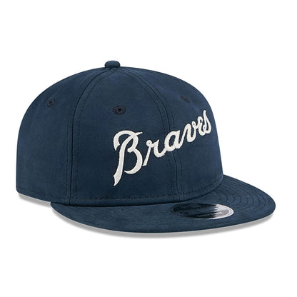 This is a Atlanta Braves Vintage Navy Retro Crown 9FIFTY Strapback Cap 3