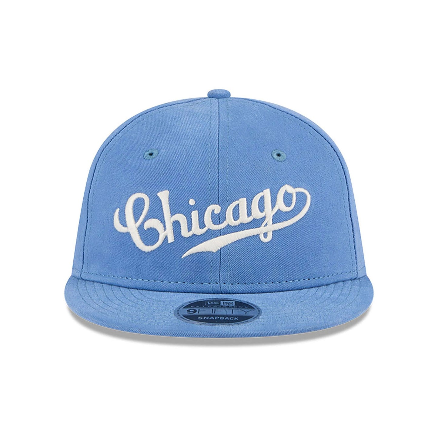 This is a Chicago Cubs Vintage Blue Retro Crown 9FIFTY Strapback Cap 7