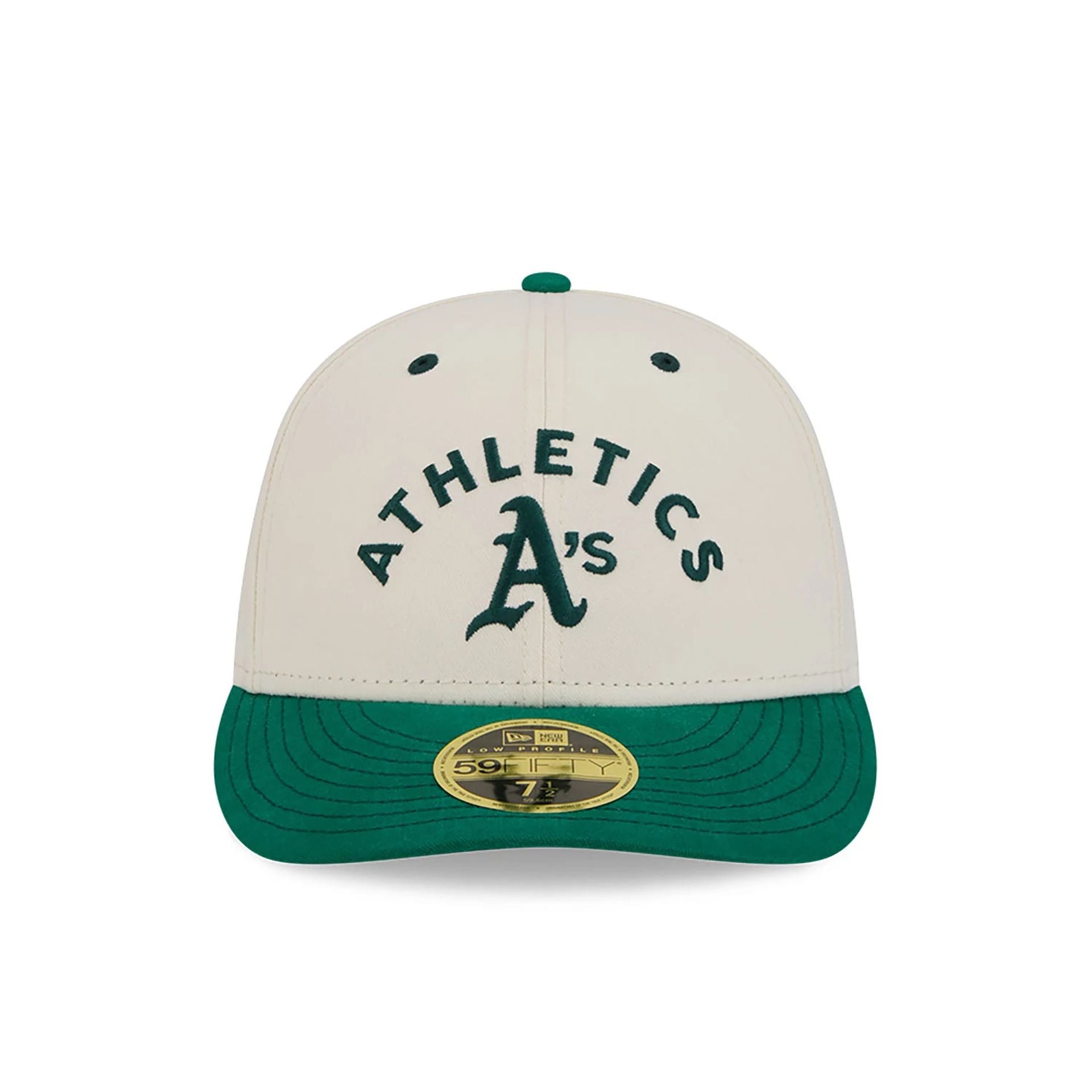 This is a Oakland Athletics Vintage Stack White Low Profile 59FIFTY Fitted Cap 3