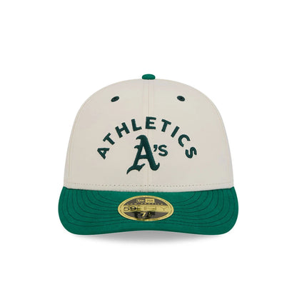 This is a Oakland Athletics Vintage Stack White Low Profile 59FIFTY Fitted Cap 3