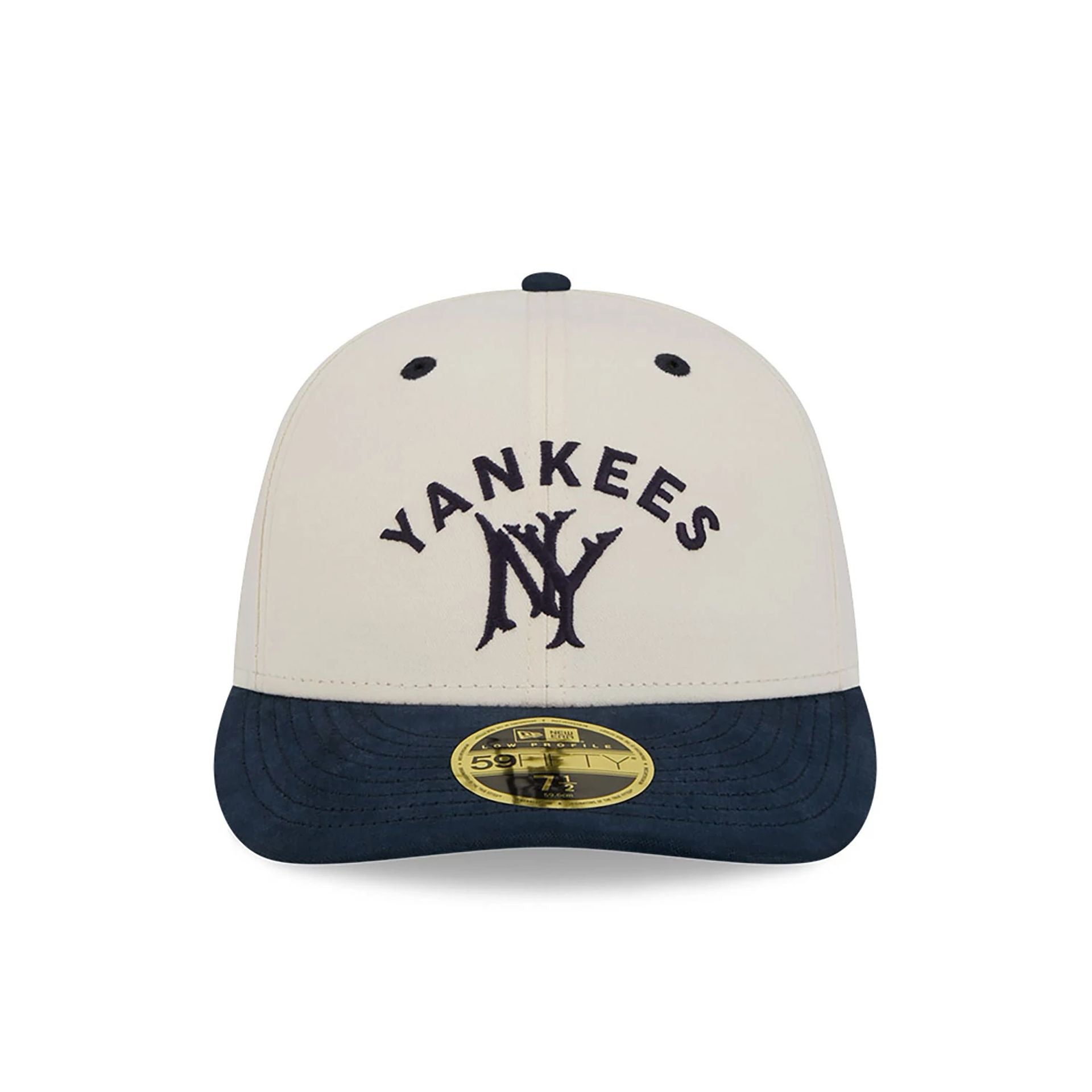 This is a New York Yankees Vintage Stack White Low Profile 59FIFTY Fitted Cap 3