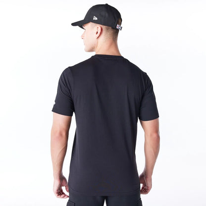 The Male model is wearing Las Vegas Raiders NFL Graphic Black T-Shirt 3