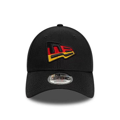 This is a New Era German Country Flag Infill Black 9FORTY Adjustable Cap 7