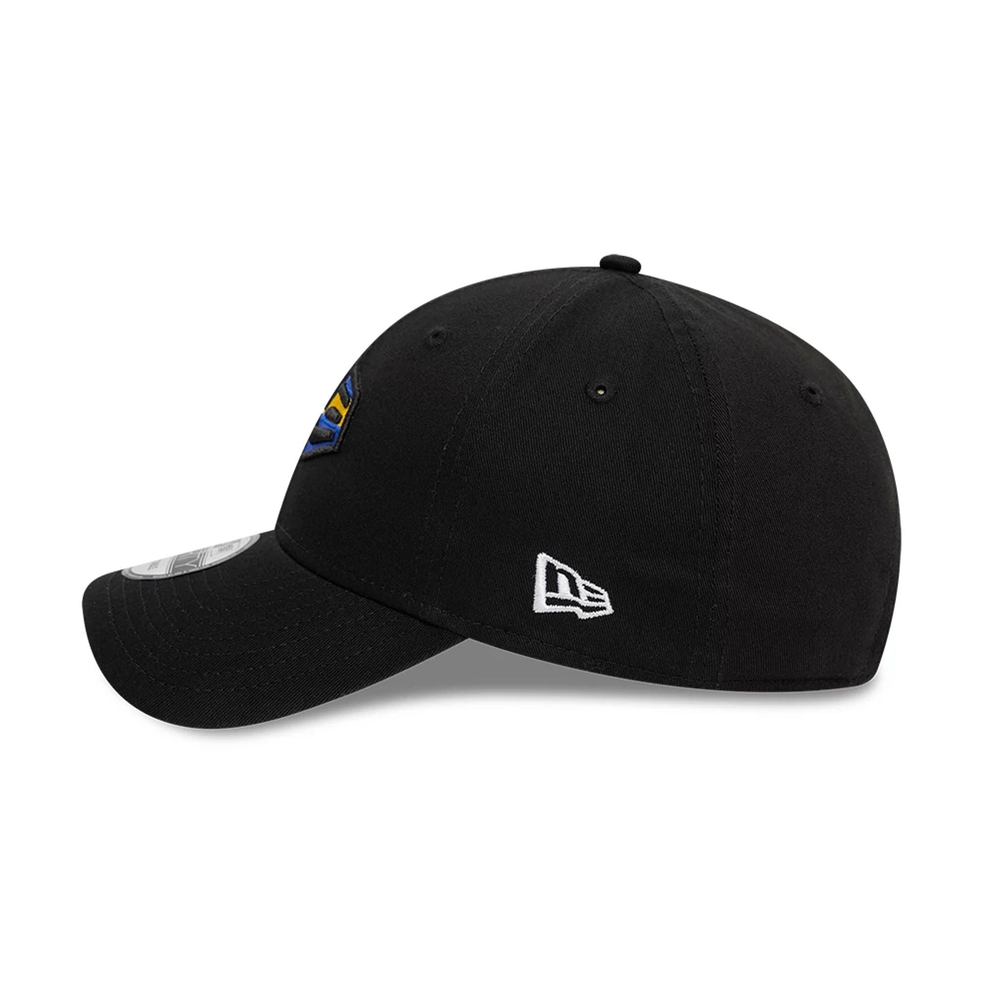 This is a New Era Swedish Country Flag Infill Black 9FORTY Adjustable Cap 3