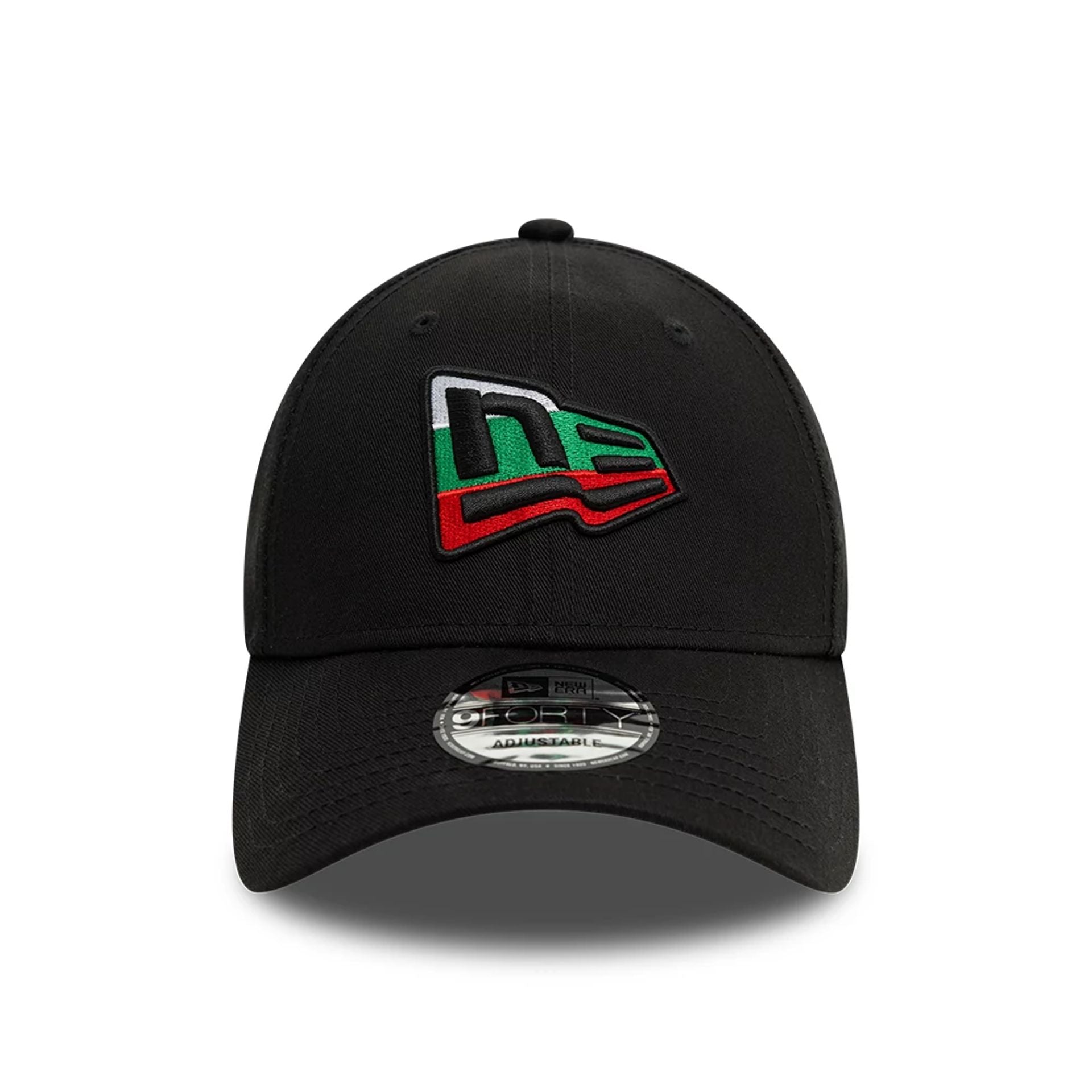 This is a New Era Bulgarian Country Flag Infill Black 9FORTY Adjustable Cap 3