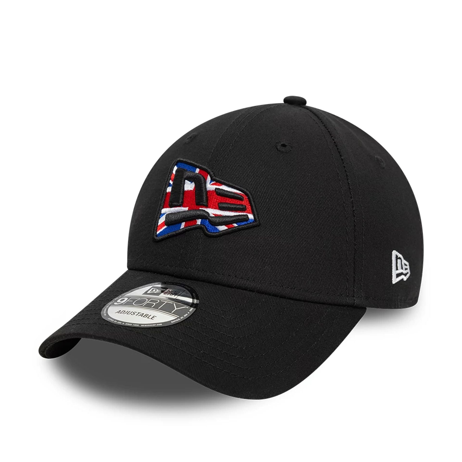 New Era UK Country Flag Infill Black 9FORTY Adjustable Cap New Era Cap UK