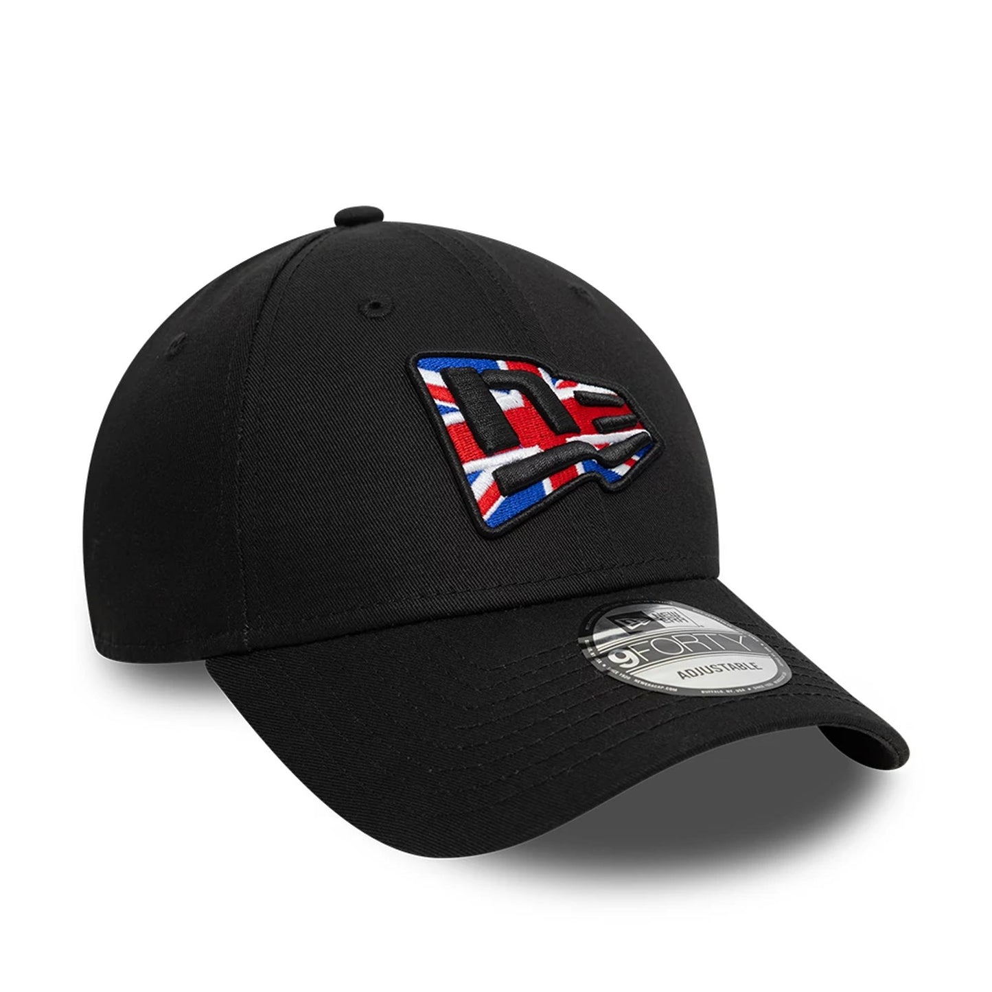 This is a New Era UK Country Flag Infill Black 9FORTY Adjustable Cap 6