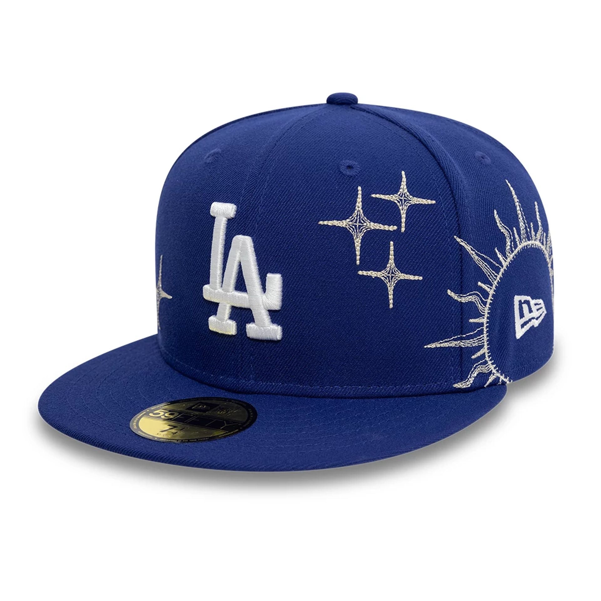 This is a LA Dodgers MLB Zodiac Dark Blue 59FIFTY Fitted Cap 1