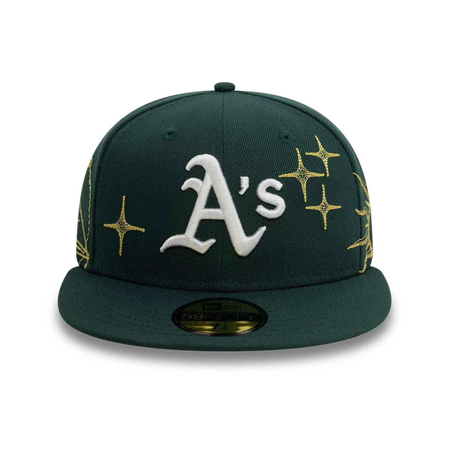 This is a Oakland Athletics MLB Zodiac Dark Green 59FIFTY Fitted Cap 3