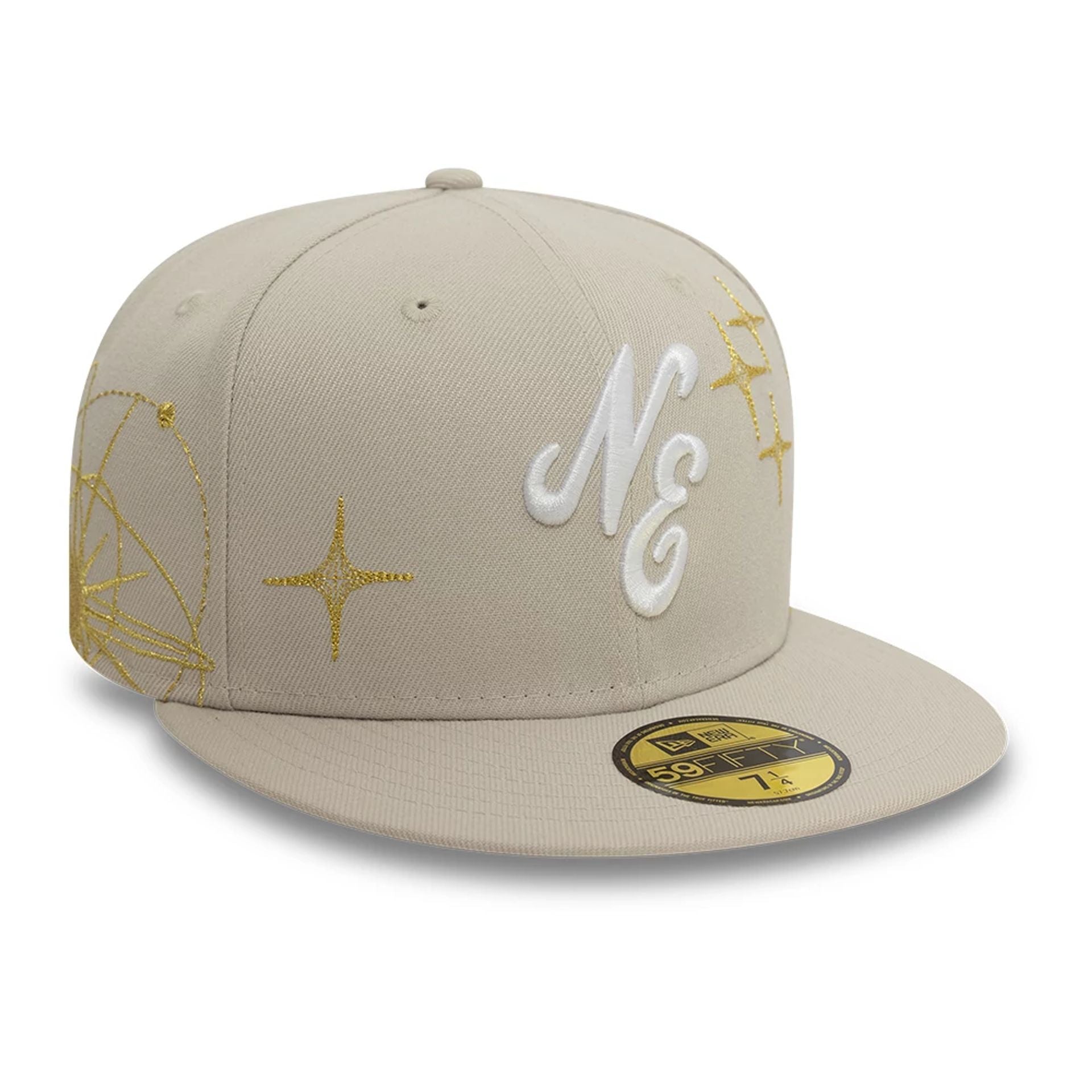 This is a New Era Zodiac Light Beige 59FIFTY Fitted Cap 2