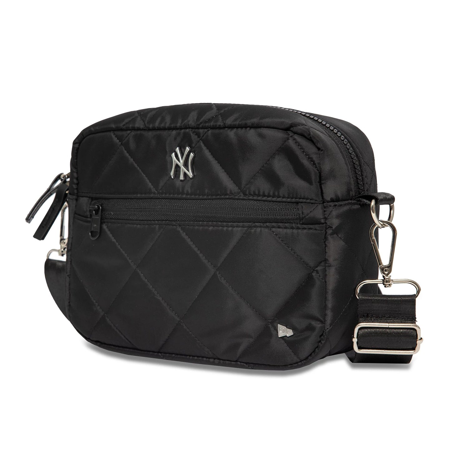 This is a New York Yankees Quilted Black Camera Bag 1