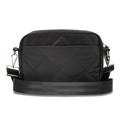 This is a New York Yankees Quilted Black Camera Bag 4