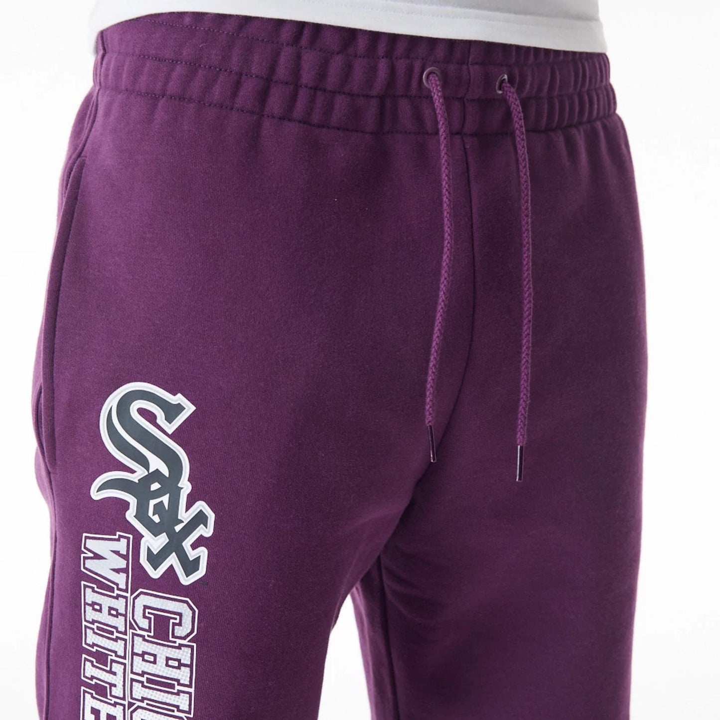 The Male model is wearing Chicago White Sox MLB Gradient Graphic Dark Purple Joggers  4