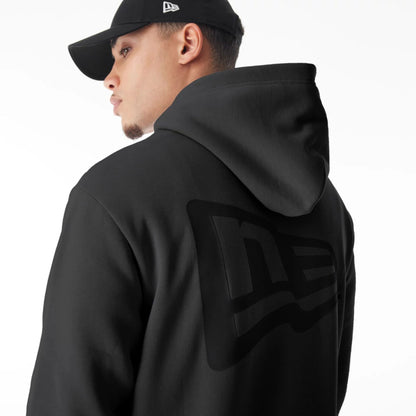 The Male model is wearing  New Era Flag Black Oversized Pullover Hoodie  2