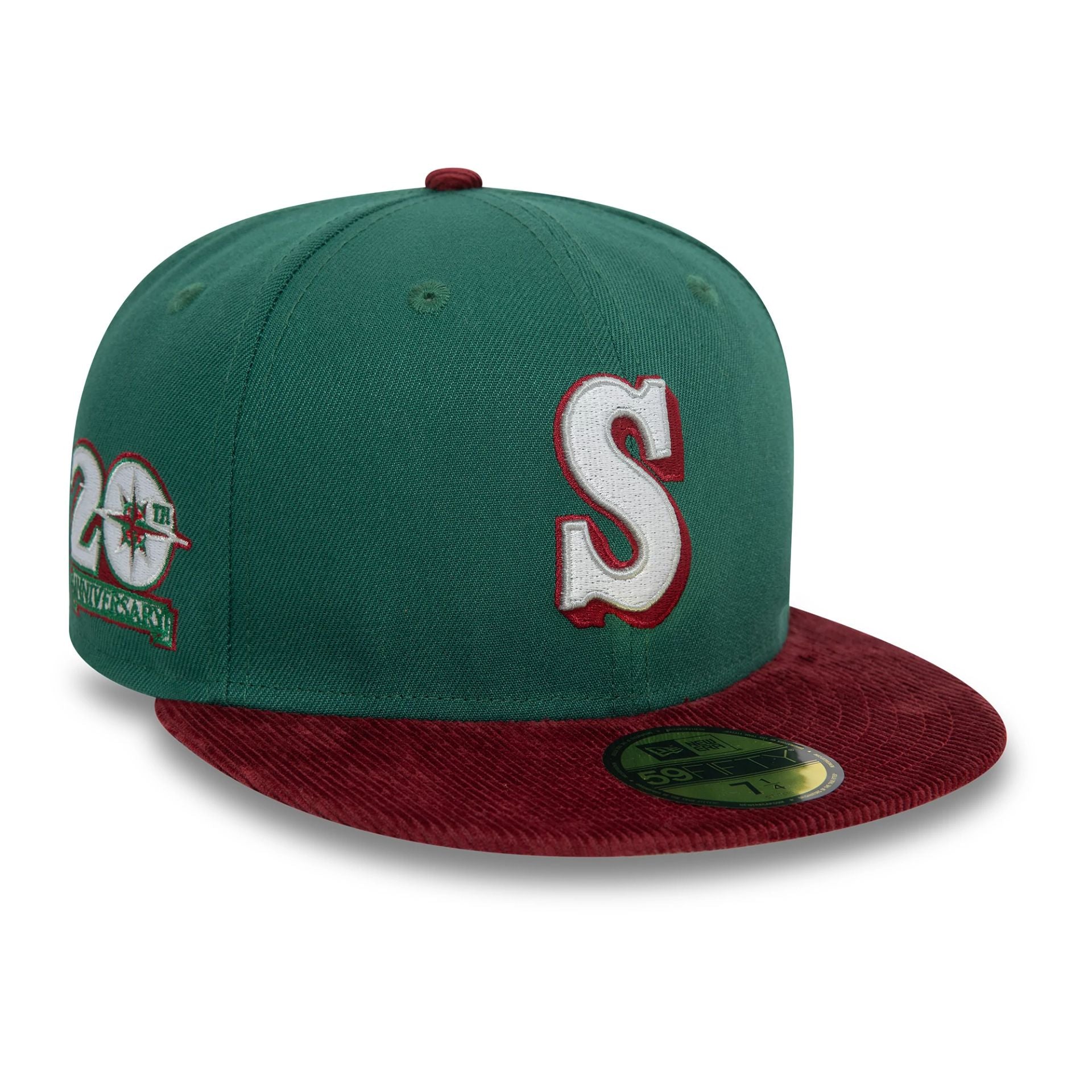 This is a Seattle Mariners Contrast Cord Dark Green 59FIFTY Fitted Cap 1