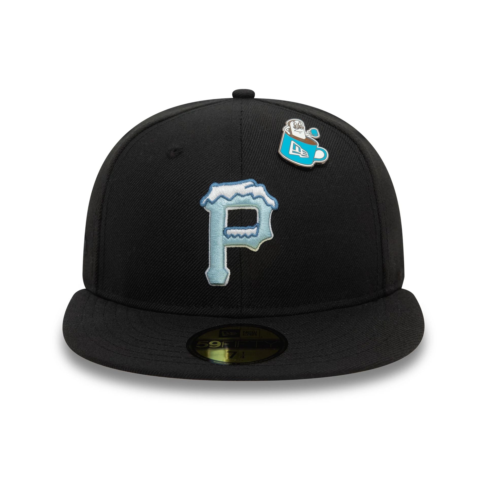 This is a Pittsburgh Pirates MLB Pin Pack Black 59FIFTY Fitted Cap 3