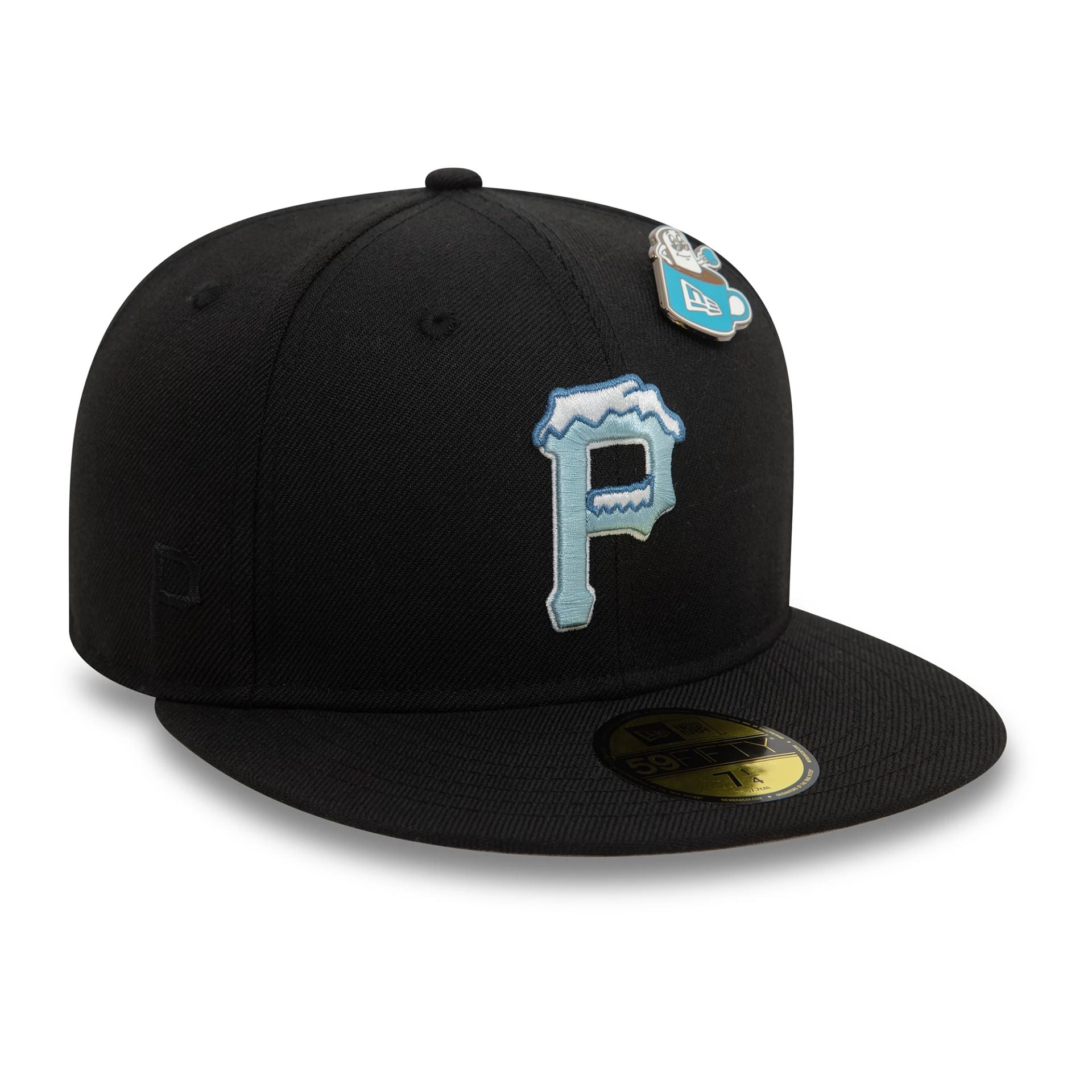 This is a Pittsburgh Pirates MLB Pin Pack Black 59FIFTY Fitted Cap 4