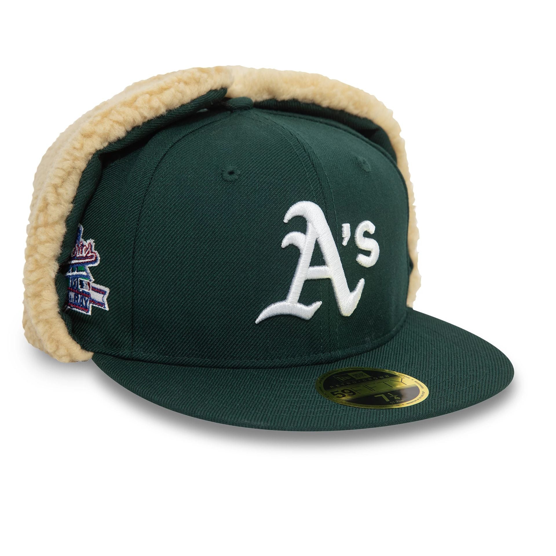 This is a Oakland Athletics Image Dark Green Dogear 59FIFTY Fitted Cap 1