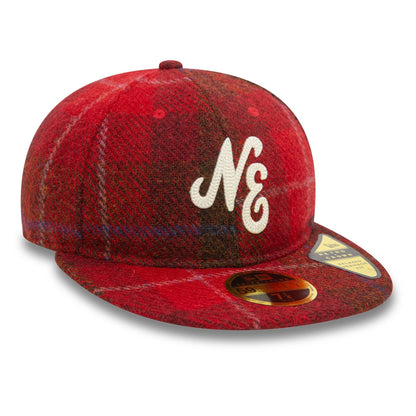 This is a New Era Image Harris Tweed® Dark Red Retro Crown 59FIFTY Fitted Cap 3