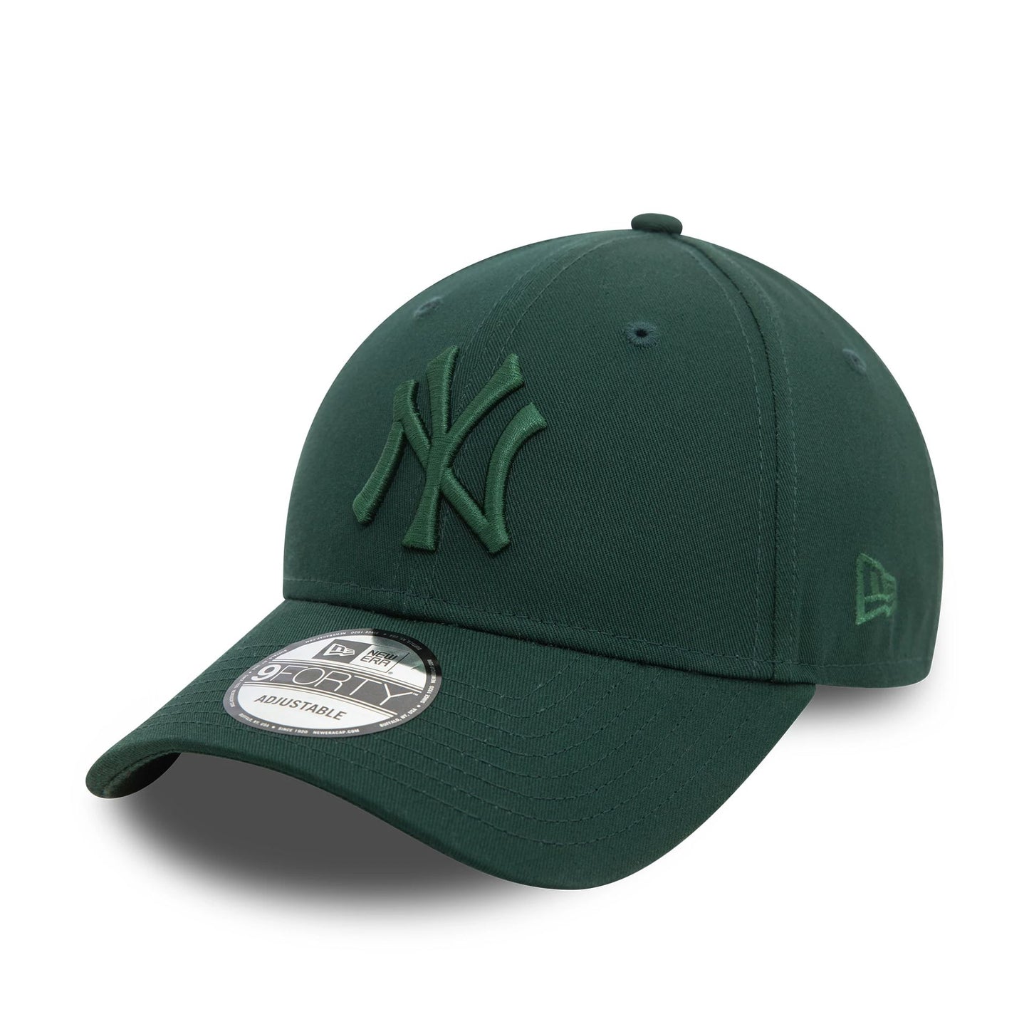 This is a New York Yankees League Essential Dark Green 9FORTY Adjustable Cap 1