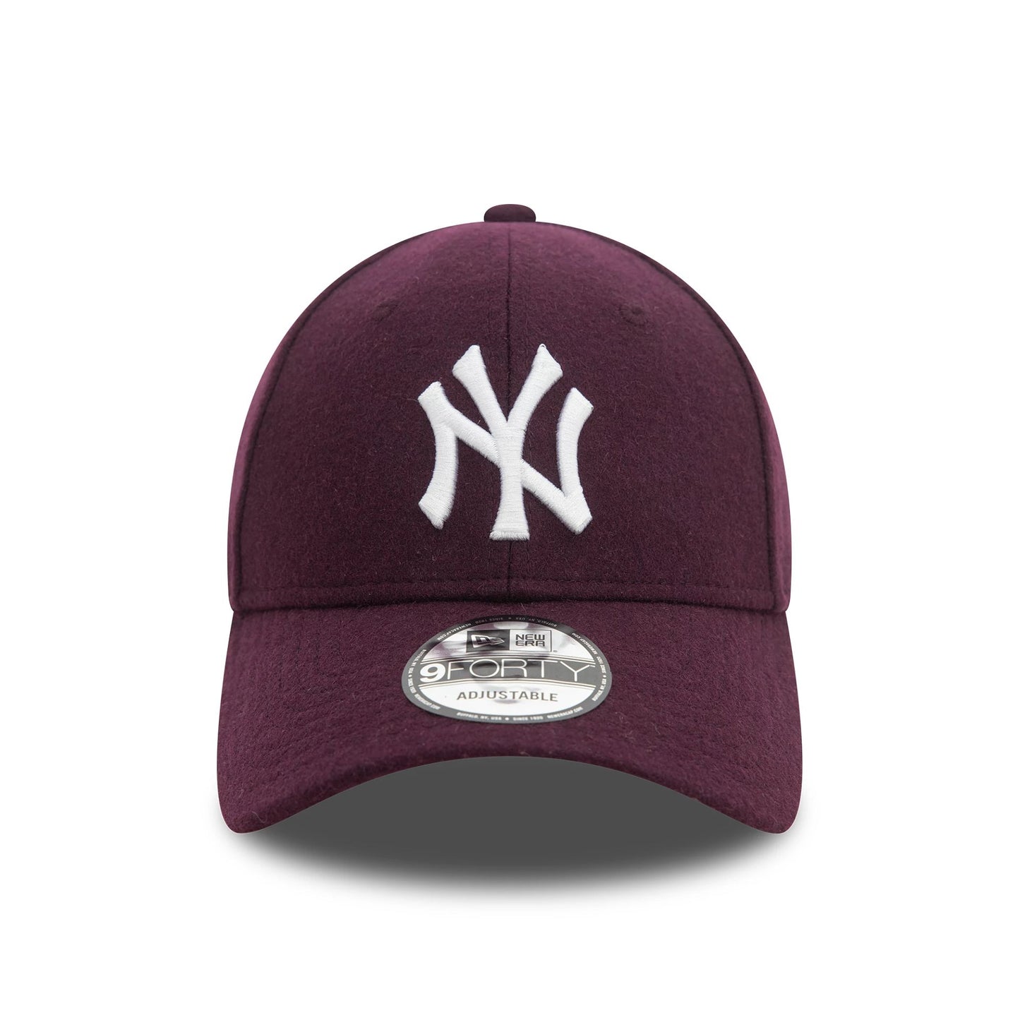 This is a New York Yankees Melton Wool Purple 9FORTY Adjustable Cap 2