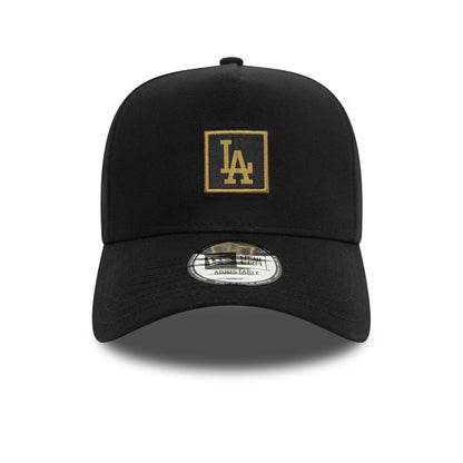 This is a LA Dodgers Metallic Patch Black 9FORTY E-Frame Trucker Cap 2