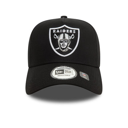 This is a Las Vegas Raiders Patch Black 9FORTY E-Frame Trucker Cap 2