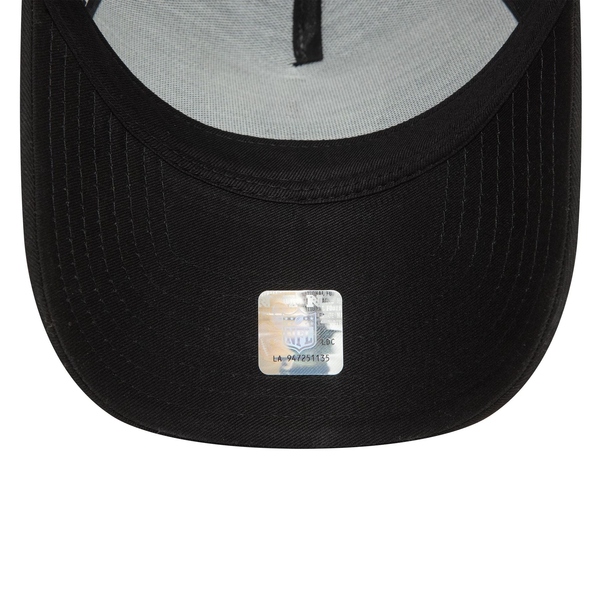 This is a Las Vegas Raiders Patch Black 9FORTY E-Frame Trucker Cap 6