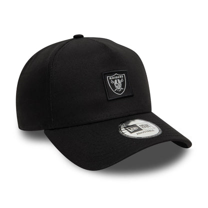 This is a Las Vegas Raiders Metallic Patch Black 9FORTY E-Frame Cap 3