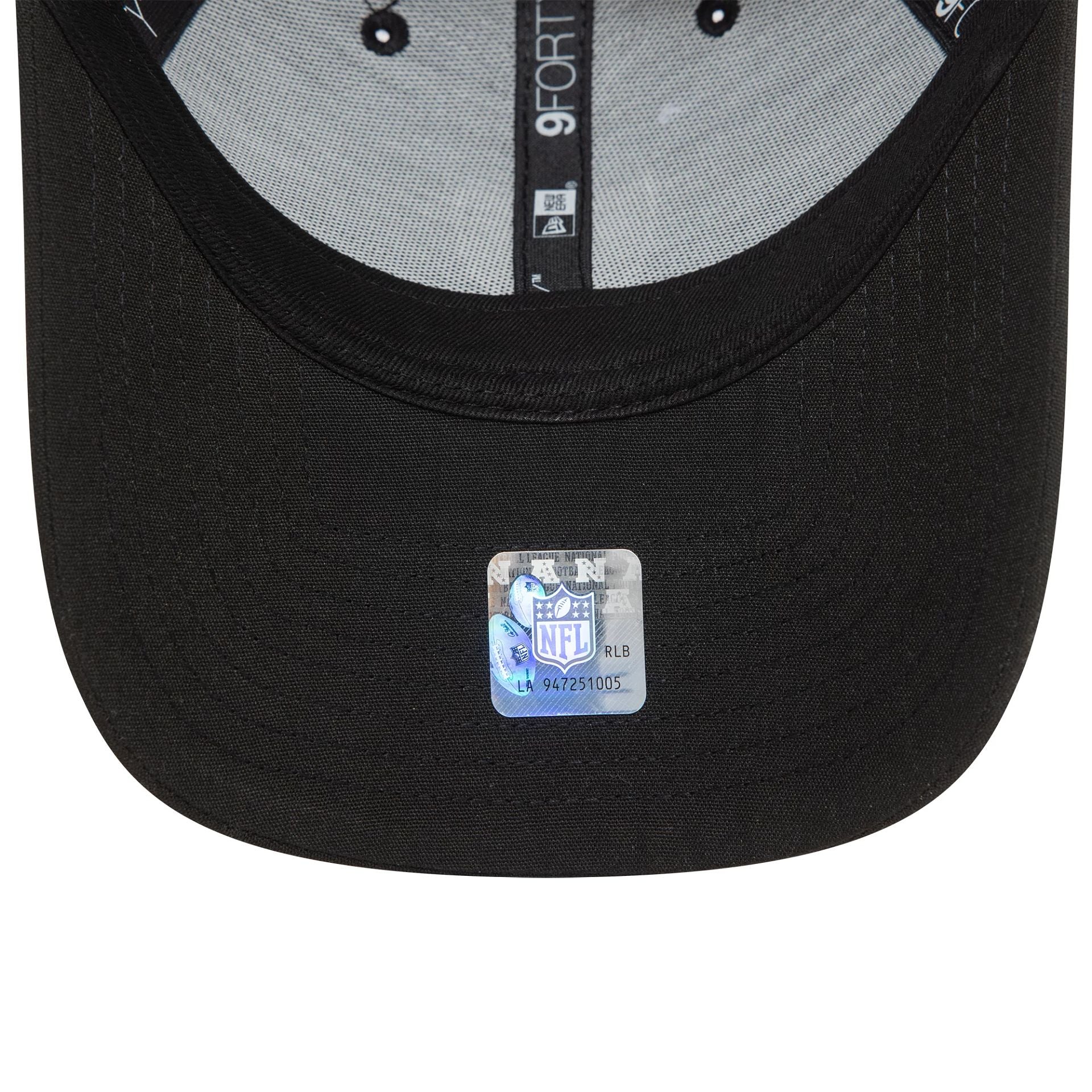 This is a Las Vegas Raiders Repreve® Mini Logo Black 9FORTY Adjustable Cap 5