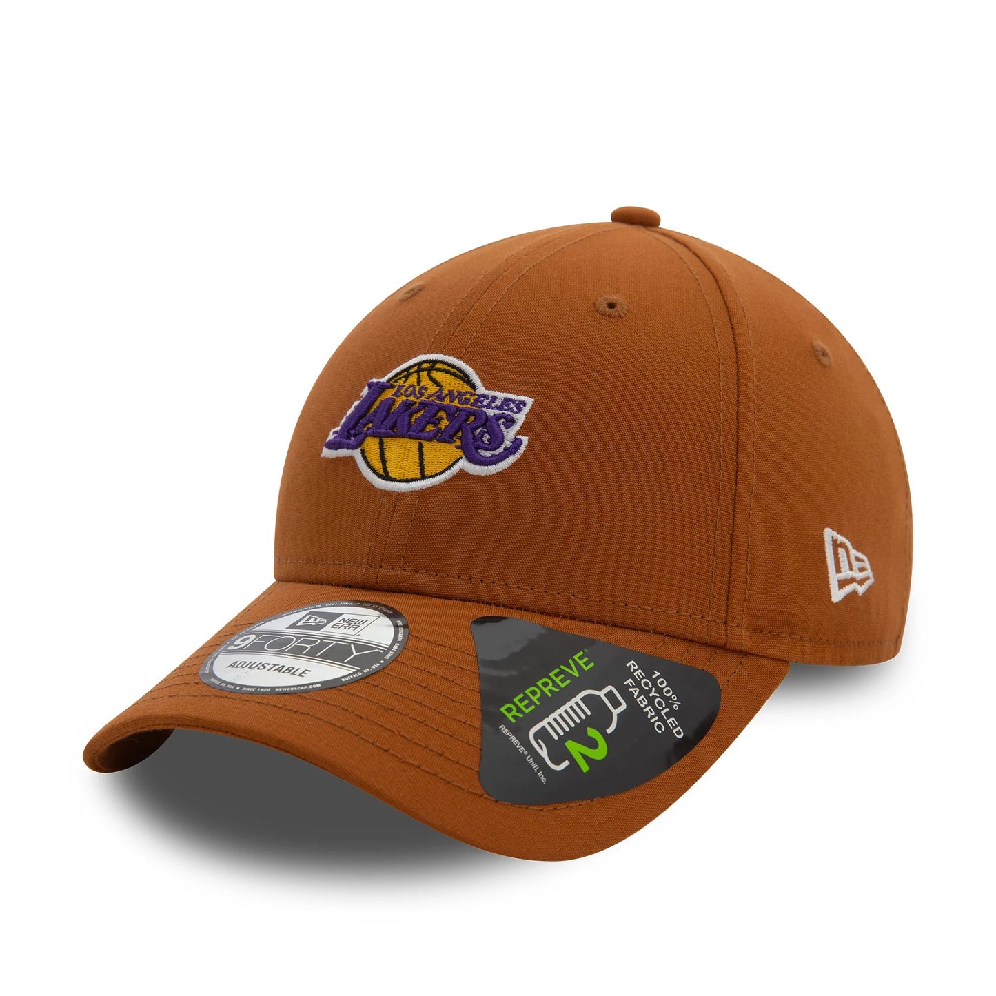 This is a LA Lakers Repreve® Mini Logo Brown 9FORTY Adjustable Cap 1