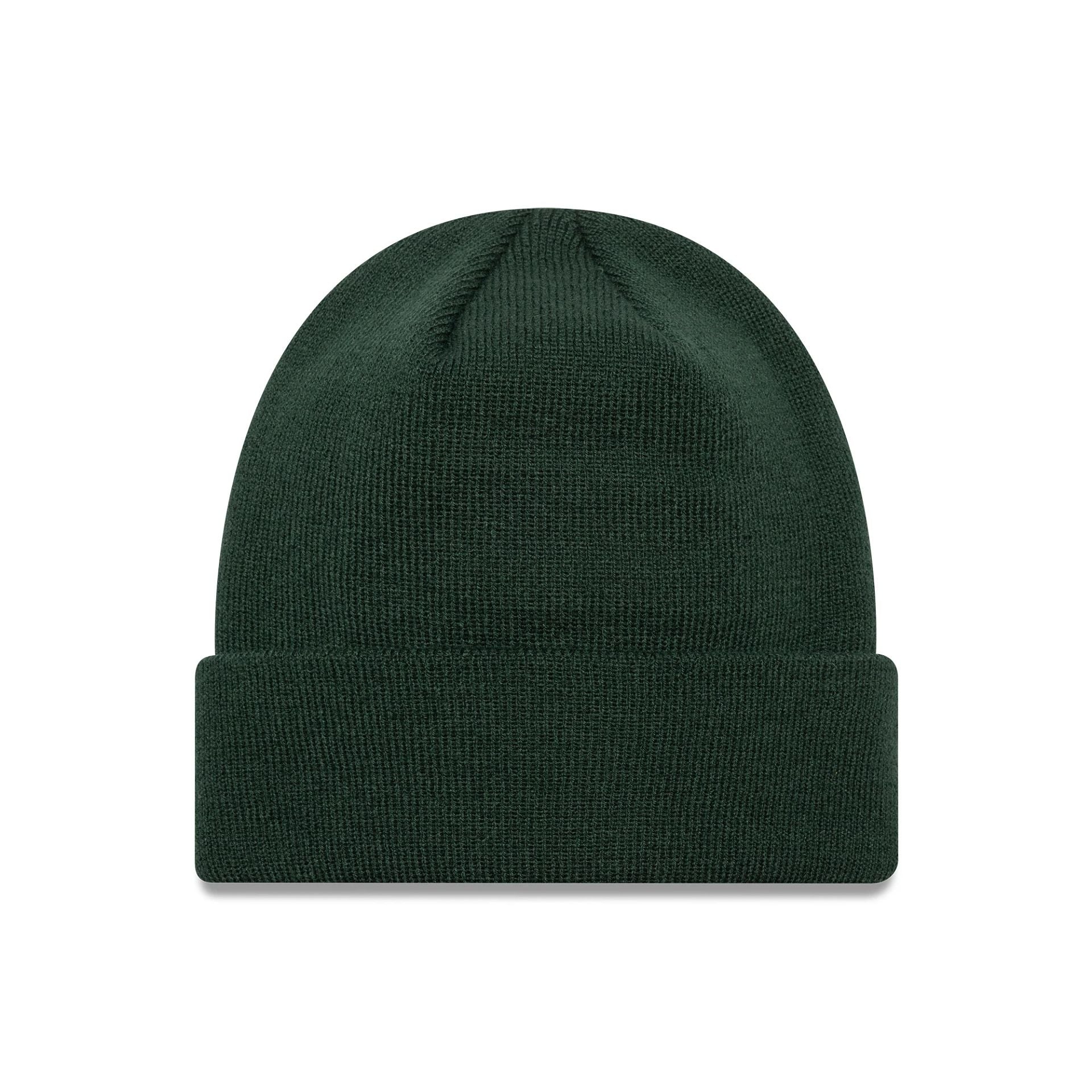 This is a  New Era Rose Icon Dark Green Cuff Knit Beanie Hat 2