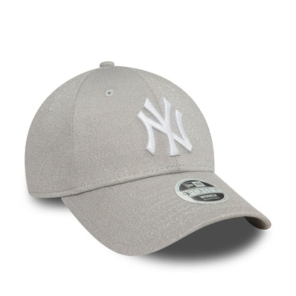 This is a New York Yankees Womens Glitter Silver 9FORTY Adjustable Cap 3